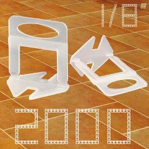 1/8 1.5mm Tile Leveling System Clips 2000 Pcs DIY Tile Leveler Spacers for Professional Ceramic Tile and Stone Installation