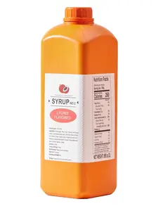 SOEOS Lychee Flavored Syrup 68 fl oz 2 Liters Rich Sweet Fruit Syrup for Drinks Desserts Pancakes Boba Tea Milkshakes Ice Cream Cocktails