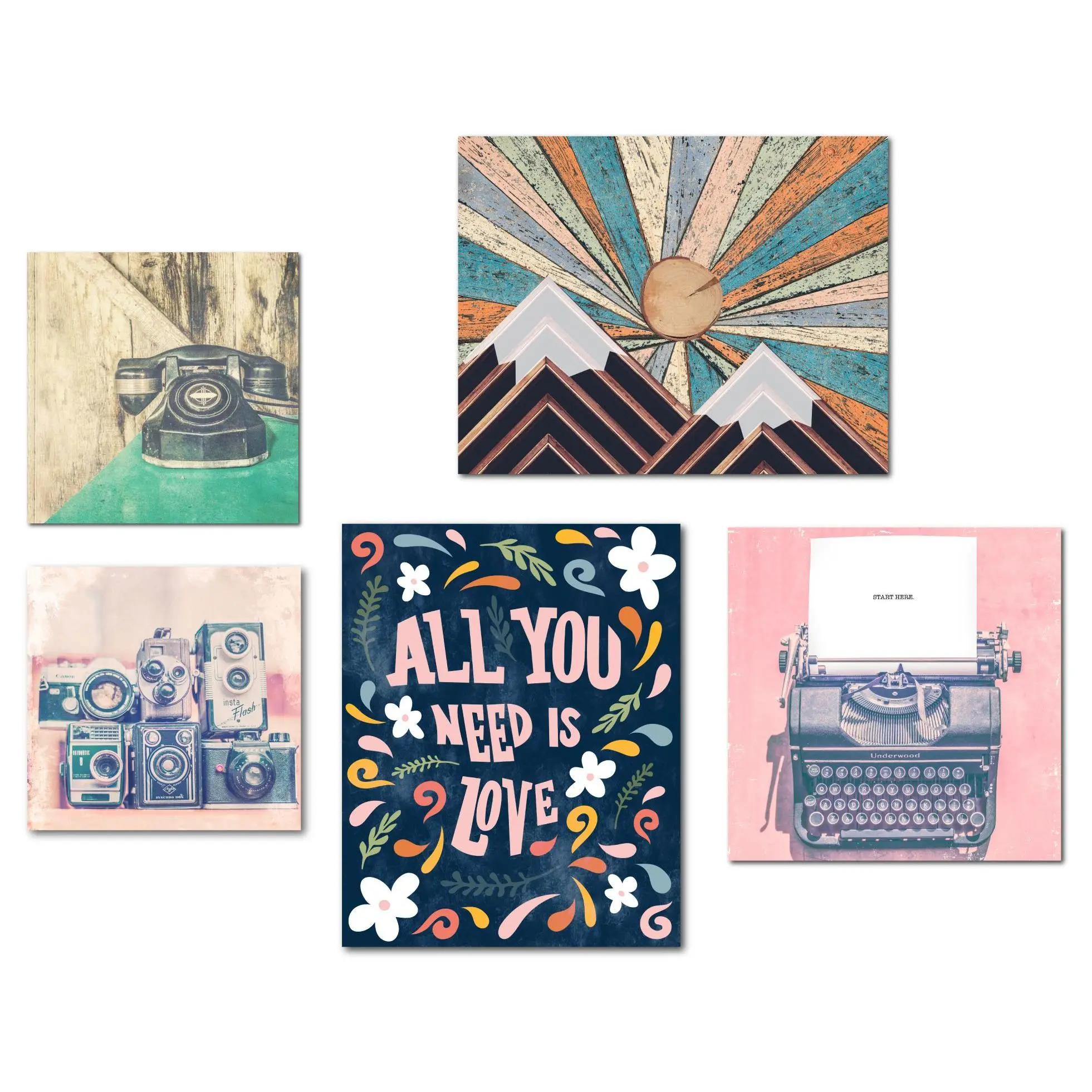 Courtside Market Sassy Type 5 Piece Canvas Set