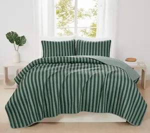 Truly Soft Weston Stripe 3 Piece King Quilt Set
