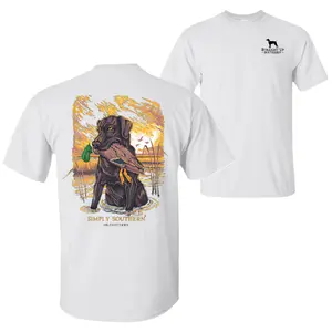 [100% Cotton] Unisex🦆🐕Straight Up Southern Hunting Dog T-Shirt – Labrador with Duck Graphic Tee, Country Life Outdoorsmen Shirt, Funny Graphic Tee, Trendy T-Shirts, Oversized Cotton Graphic Tees, Perfect Men Gifts Fits