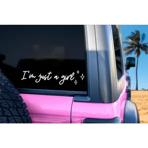 I'm just a girl - Funny Bumper Sticker Vinyl Decal for Cars
