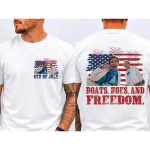 On the Fourth Of July Boats Hoes And Freedom Parody Step Brothers Shirt , Step Brothers T Shirt , Funny 4th Of July ShirtC516