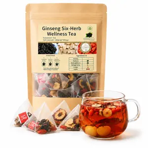 100 Count Herbal Tea Bags, Black Goji Berry Mulberry Jujube Red Date Fruit Tea Blend, Individually Wrapped Daily Tea Bags, 5 Pack Set