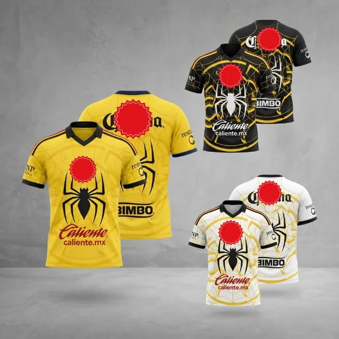 Team Club America Polo Football Soccer Print Full Shirt, Football Jersey, Mexico America Gift