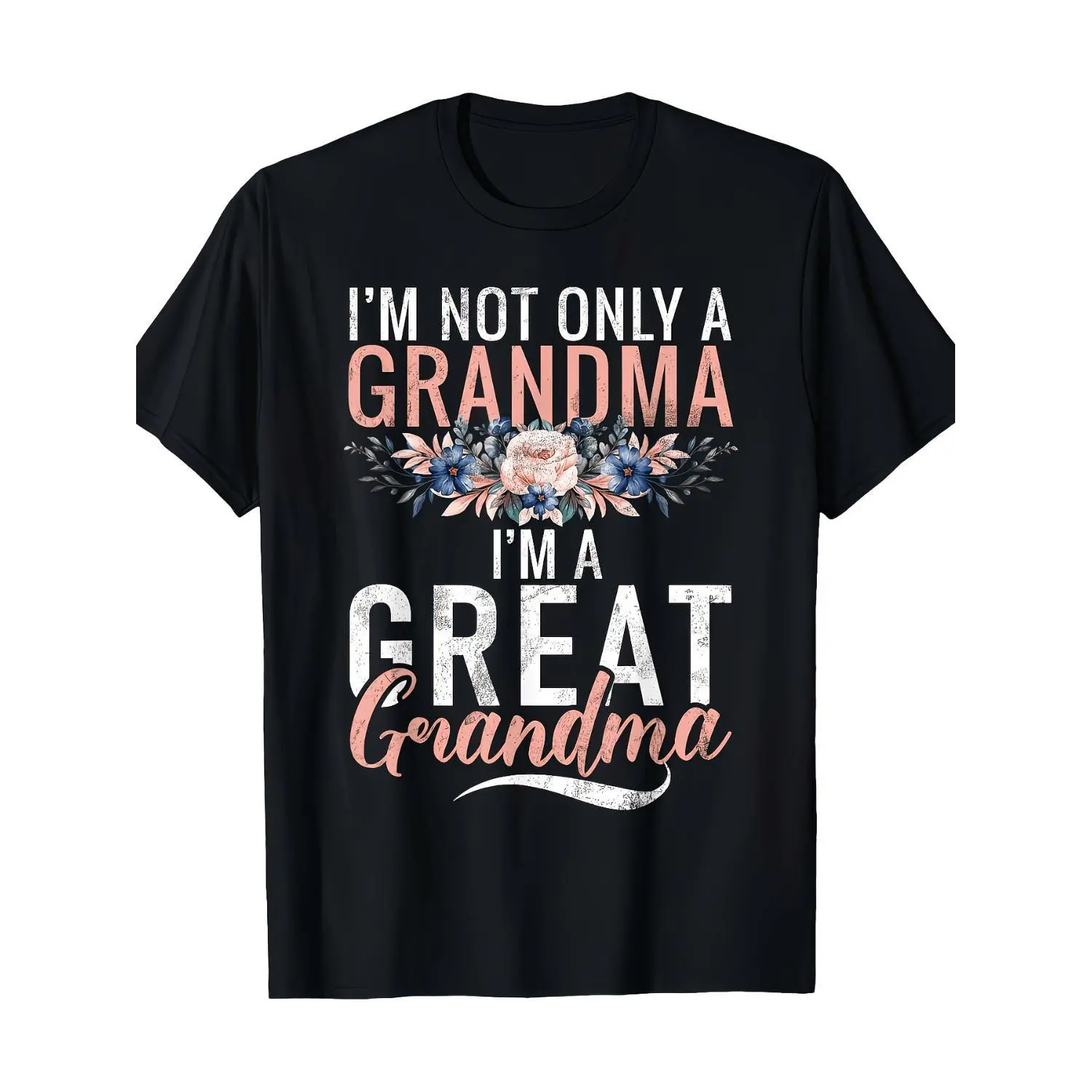 Women' "I'm Not Old I'm Classic" Retro T-Shirt - 180g Polyester Slogan Tee Suitable for Grandma Gifts, Round Neck Casual Top with "I'm Not Only a Grandma I'm a Great Grandma", Machine Washable for All-Season Comfort & Casual Attire