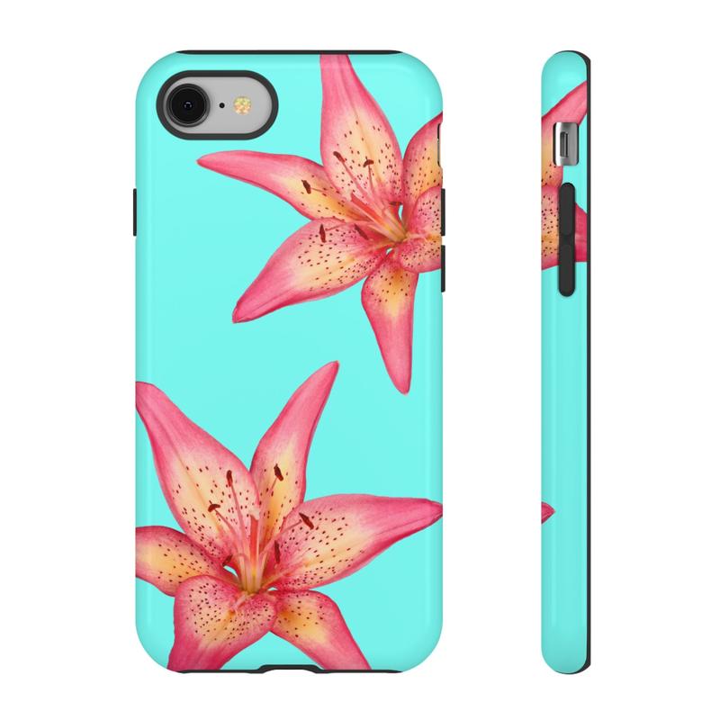 Premium Tiger Lily Flower Phone Case, Shockproof & Protective, High-Color, Available for Different Phones