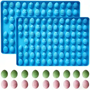 Easter  Moulds, Easter Egg Moulds , 72-Cavity Egg Shaped  Molds, Mini  Mold for Candy Cookies Jelly  Baking()