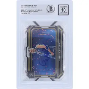 Grayson Waller WWE Autographed 2023 Panini Prizm #52 Beckett Fanatics Witnessed Authenticated 10 Card - Fanatics Authentic Certified