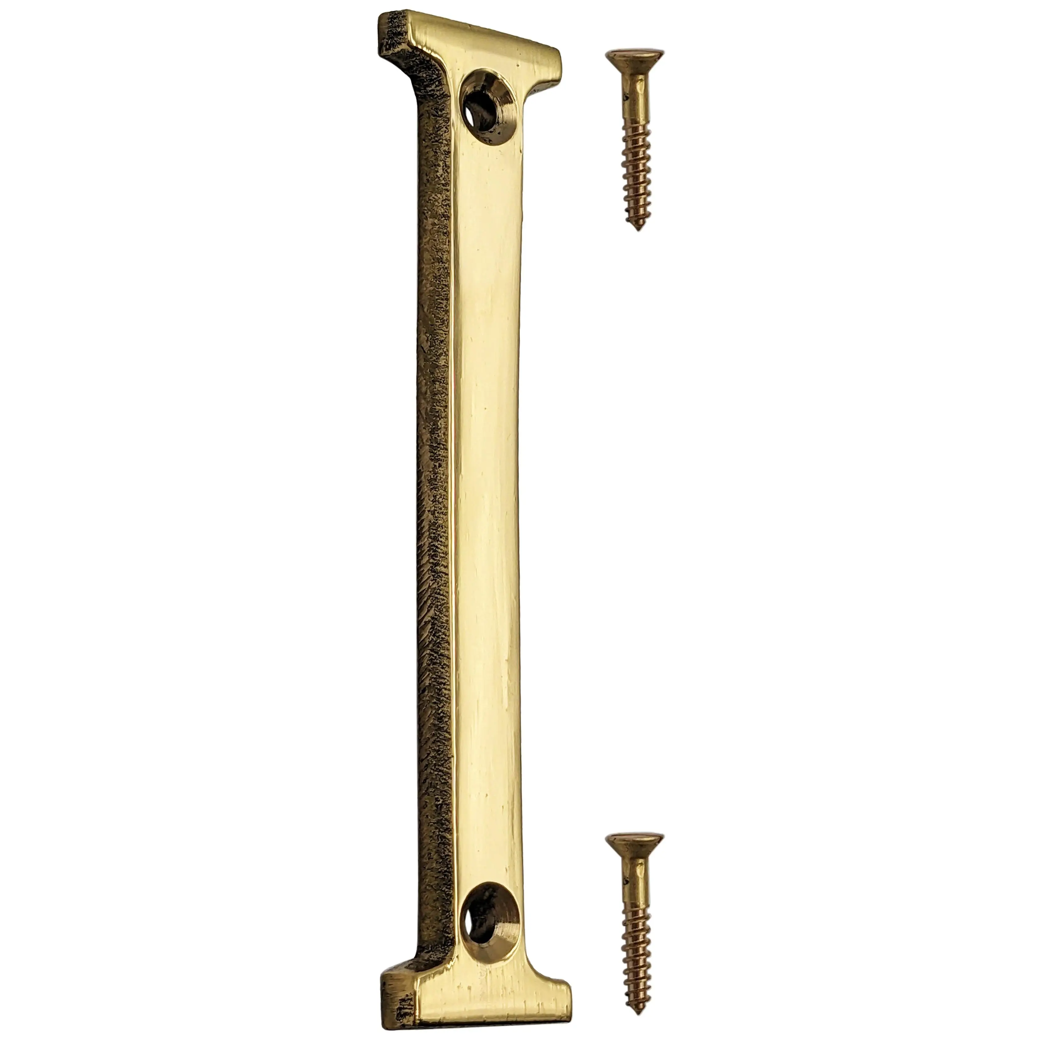 4-inch House Letter "I" with Mounting Screws, Polished Brass, Shiny Gold Color, Suitable for Mailbox, Home, Apartment, Hotel etc, Signs, 4 In