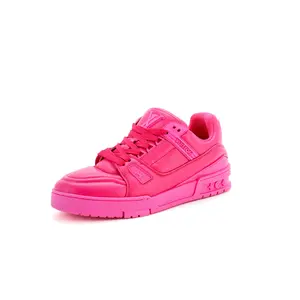 Pre-owned Louis Vuitton Women's LV Trainer Sneakers Leather by Rebag