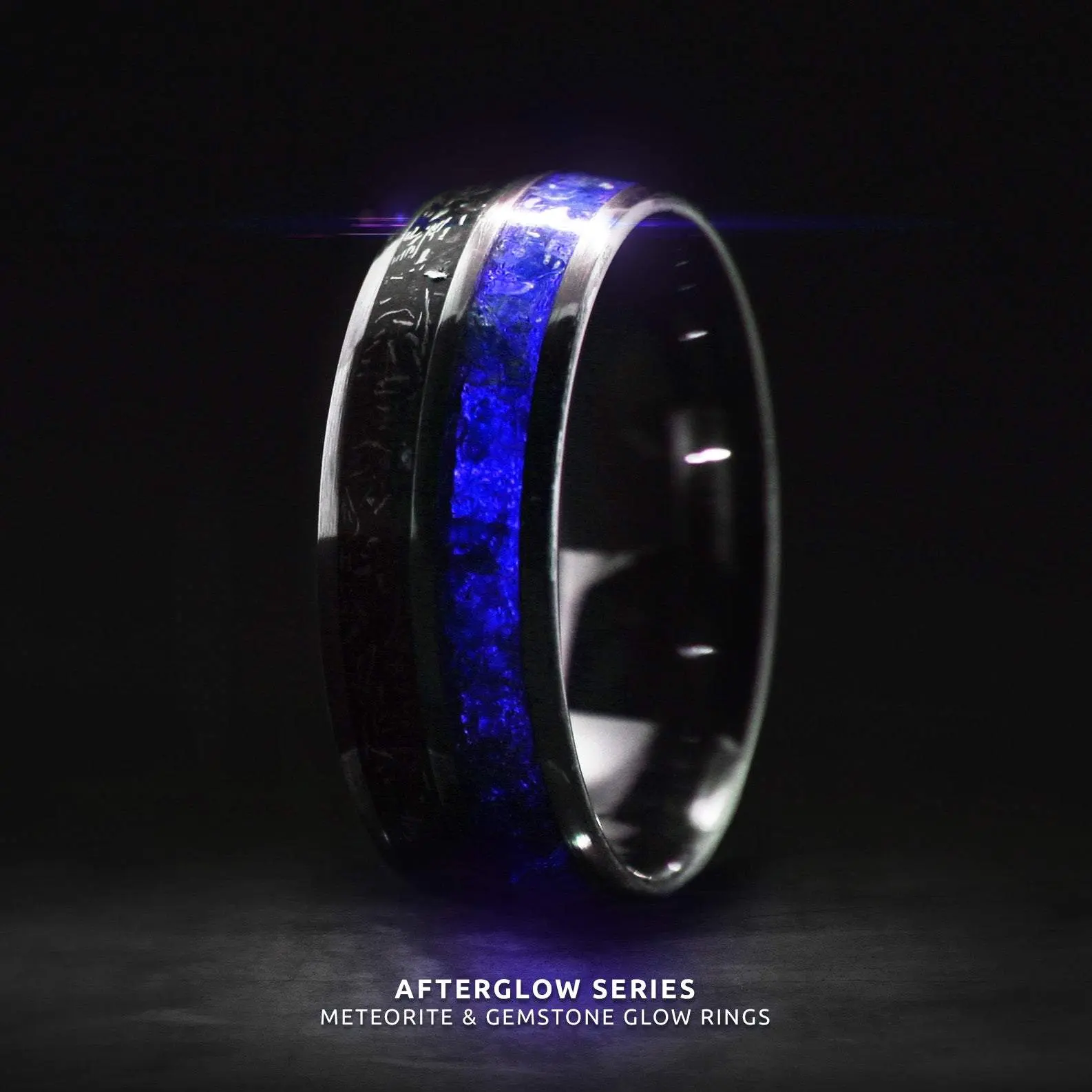Afterglow: Blue Meteorite Ring