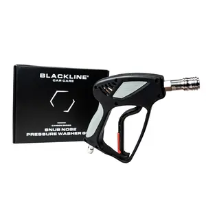 BLACKLINE Snub Nose Pressure Washer Gun for Foam Cannon – 5000 PSI, 3/8-Inch Male Quick-Connect & 1/4-Inch Push-Connect with Quick-Release Airbrush Kit Airbrush Tool