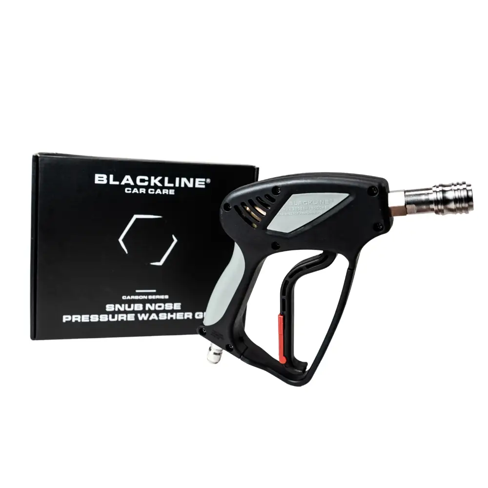 BLACKLINE Snub Nose Pressure Washer Gun for Foam Cannon – 5000 PSI, 3/8-Inch Male Quick-Connect & 1/4-Inch Push-Connect with Quick-Release