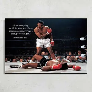 Muhammad Ali Live Every Day Motivational Quote Boxing Poster Wall Art