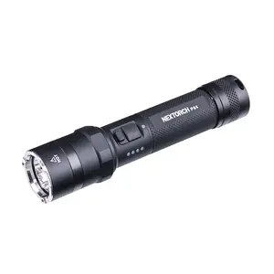 NEXTORCH P84 LED Police Flashlight, 3700 High Lumens Rechargeable Flashlight with Red and Blue Lights & Strobe & Ceramic Bead Broken Window for Night Duty, Outdoor Adventure, Daily Use