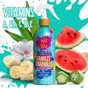 TANGLES SHMANGLES ® Detangler & Curl Enhancer Mousse Haircare with Aloe & Coconut for Curly Hair 8oz