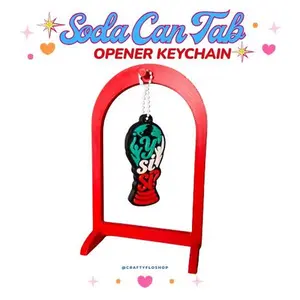 Y si Si? Mexico Inspried Soda can keychain, easy can tab opener, save your nails, keychains, arthritis friendly, cute can tab opener