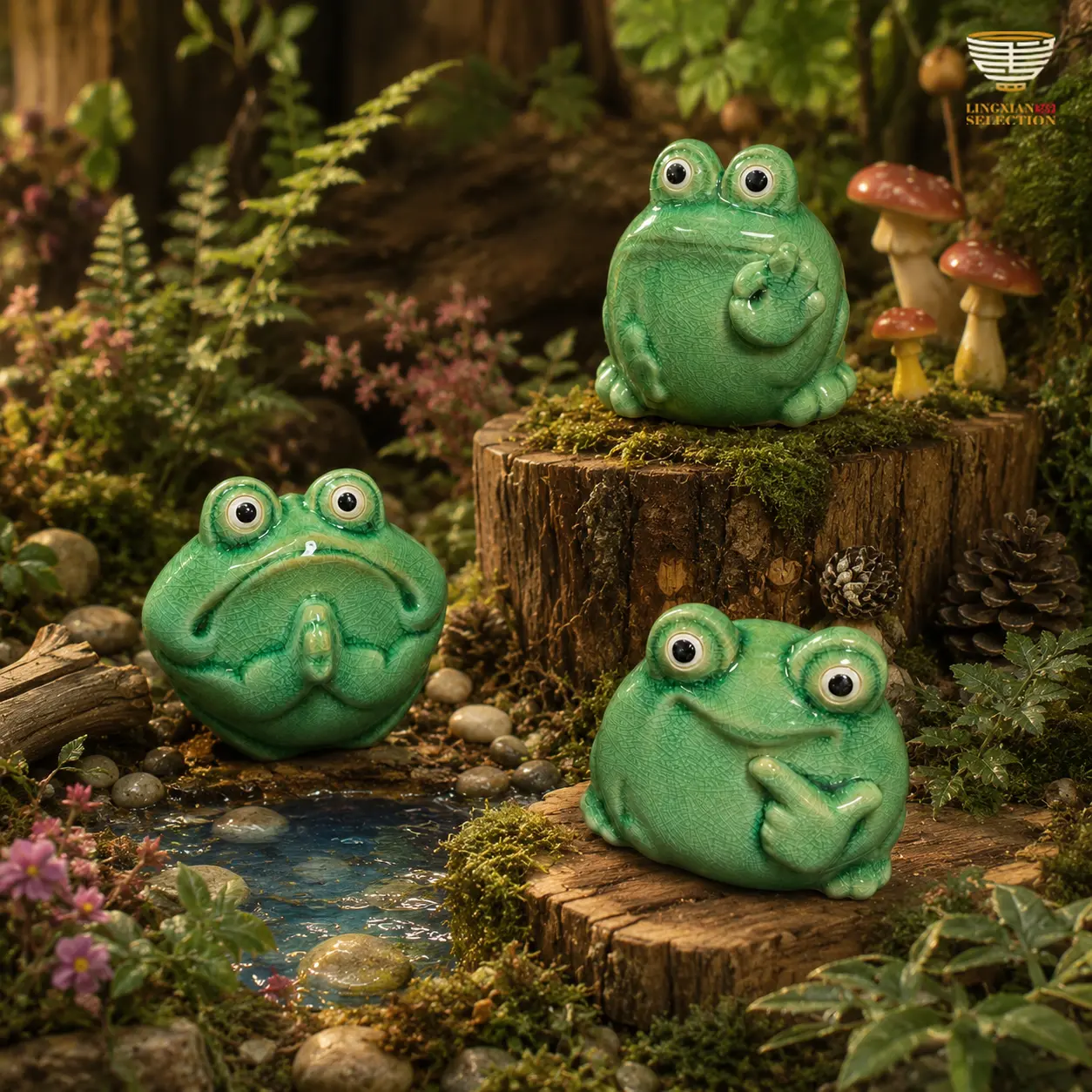Every Frog Has a Story-Handmade cute Ceramic Frog Tea Pet