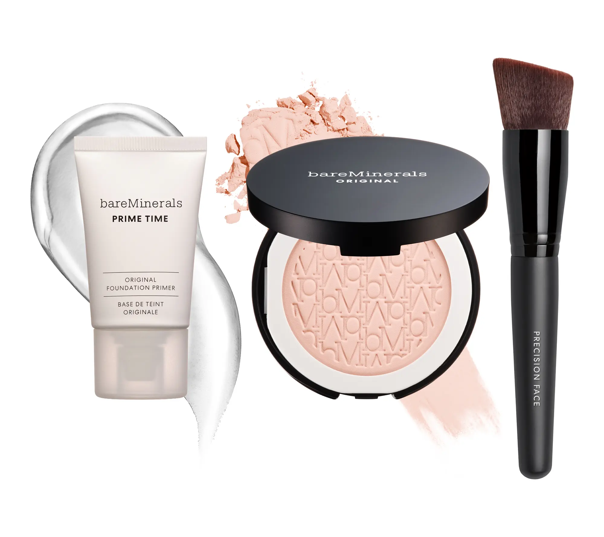 bareMinerals Original Pressed Powder Foundation Primer & Brush bareMinerals Original Pressed Powder Foundation Primer & Brush