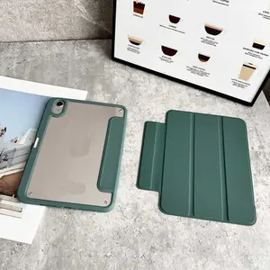 Magnetic Detachable Portable Tablet Case with Pencil Holder, Auto Sleep/Wake Tablet Protective Cover, Tablet Accessories Compatible with iPad