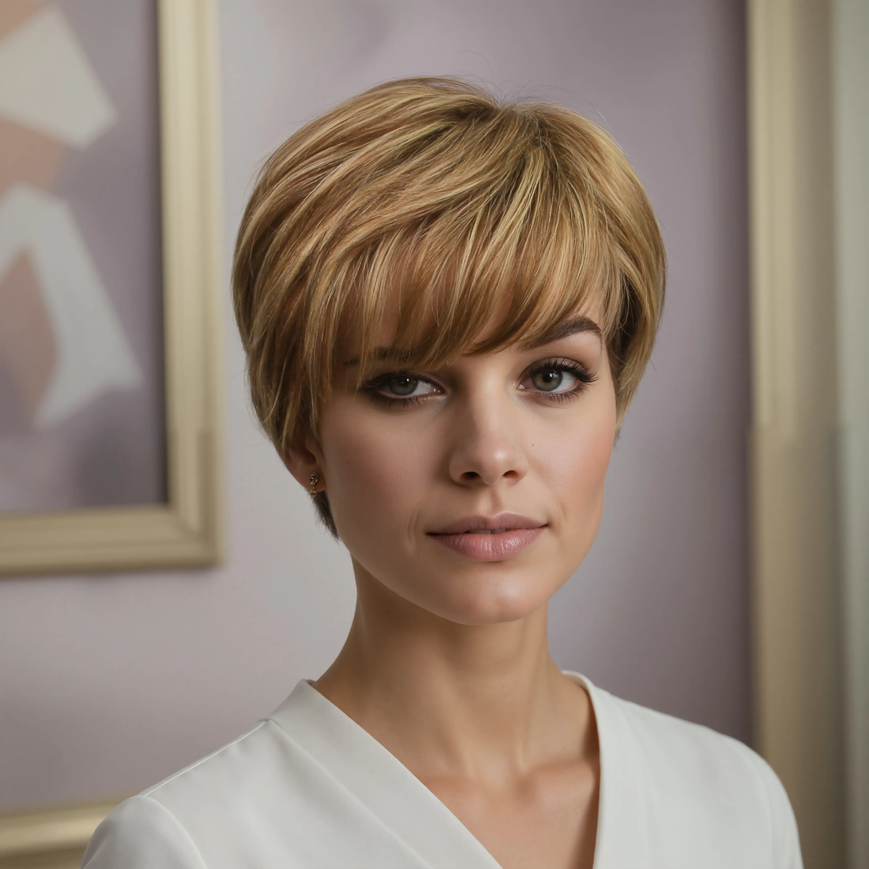 OPQHAIR Women's Short Straight Pixie Cut Human Hair Full Machine Wig - Natural Looking, Beginner Friendly, Ideal for Halloween, Parties, Natural Looking Wig, Beginner Friendly Wigs
