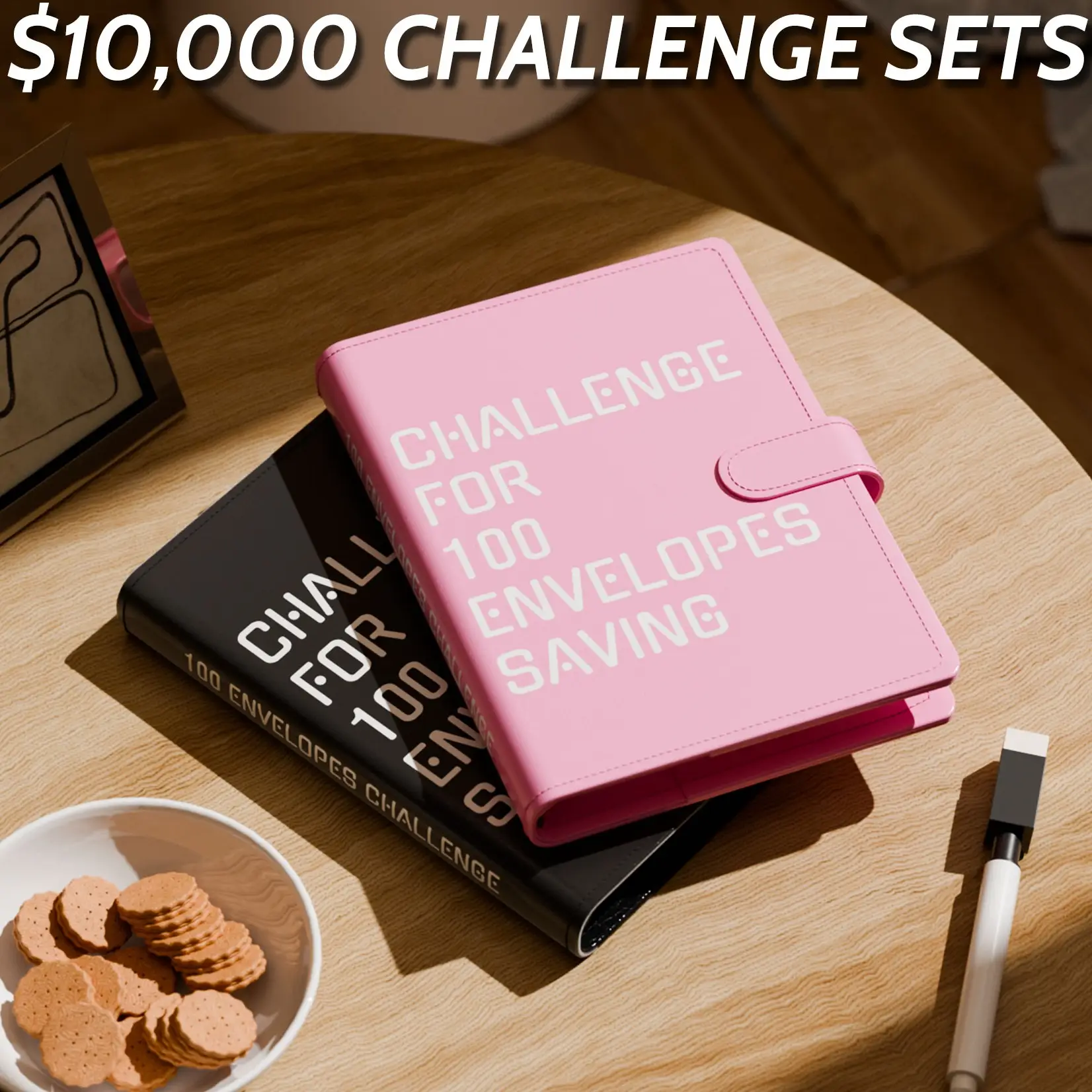 100 Envelopes Saving Challenge, Money Saving Planner Cash Envelope Budget Binder to Save $5,050, Easy and Fun Way for Budgeting Planner,Money Saving P