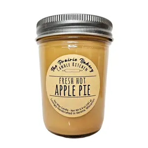 Fresh Hot Apple Pie | Scented Soy Wax Candle | Delicious Dessert Cinnamon Kitchen Scent | Housewarming Birthday Wedding AppGift