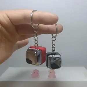 Electric Shock Button Prank Toy Keychain Pendant Stress Relief Fun Gift for Parties and Pranks