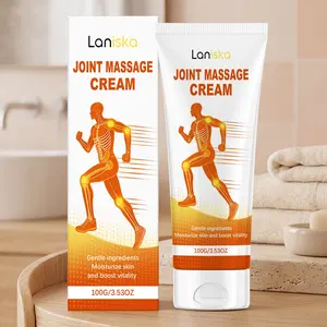 Laniska Joint Massage Cream 100g Natural Gentle Formula Deep Soothing for Knee Wrist Shoulder Ankle Muscle Soreness Relief Improve Joint Flexibility Moisturizing Joint Care Balm for Sports Elderly Daily Use