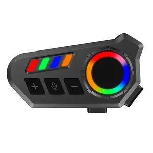 Motorcycle Wireless Helmet Headset, Rechargeable Wireless 6.0 Hands Free Talking Headset, Handsfree Call Music MP3 Player Headphone Waterproof for Motorcycle