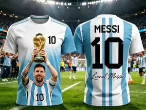 Lionel Messi #10 Argentina Football Jersey Shirt, Fan Apparel