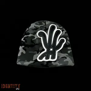 YKWYK Beanie Black Camo with Distinctive Logo for Stylish Warmth