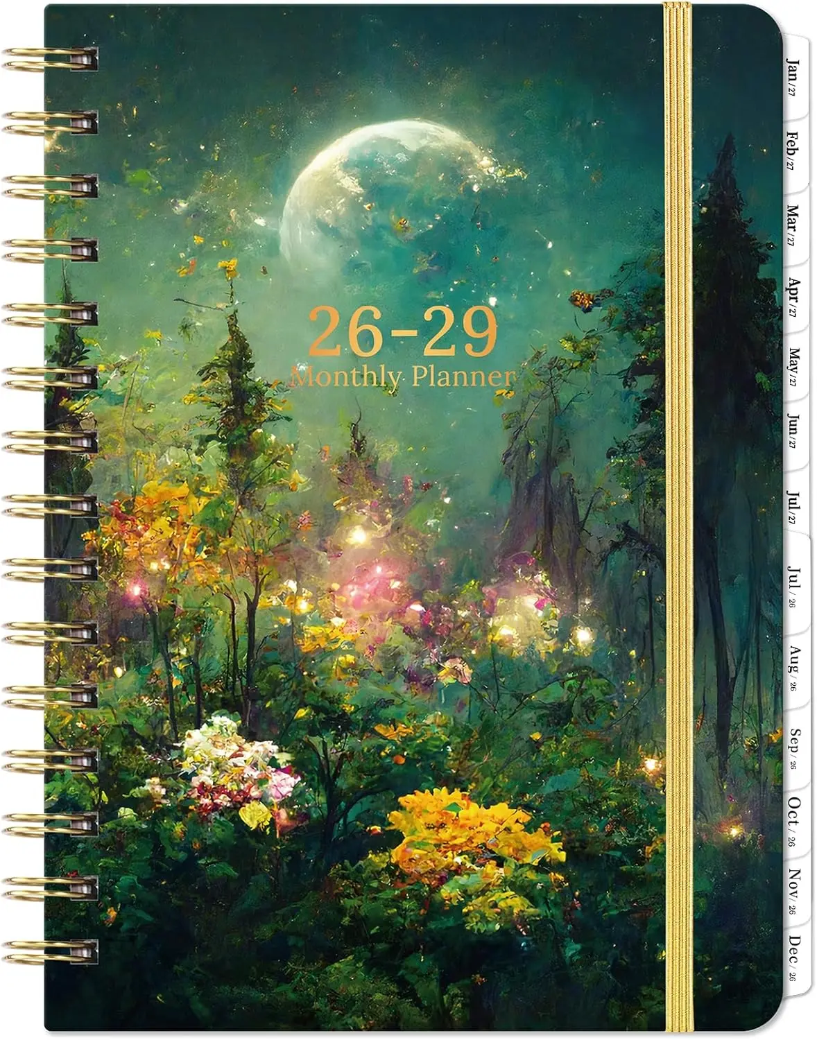 2026-2029 Monthly Planner - 3 Year Monthly Planner 2026-2029, Jul. 2026 - Jun. 2029, 6.3" X 8.4", 3 Year Calendar with 36 Months Tabs + Back Pocket - Dreaming Moon