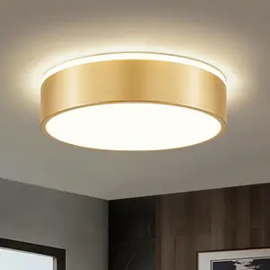Flush Mount Ceiling Light Fixture, Round LED Light Fixture, Modern Dimmable Bathroom Ceiling Lights for Hallway Living Room Bedroom Dining Room Entryway(11.81 Inch)