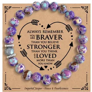 Funny Beaded Stretch Bracelets Gifts for Her Women Sister Friend