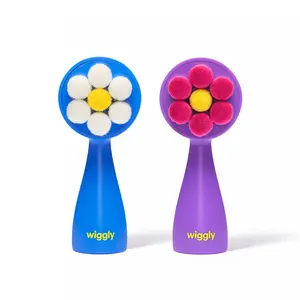 [WIGGLY] 2-in-1 Dual Cleansing Brush for Deep Cleansing & Exfoliation, Blackheads, Pores & Sensitive Skin | Exfoliating Face Cleanser Tool for Oily Skin, Deep Clean