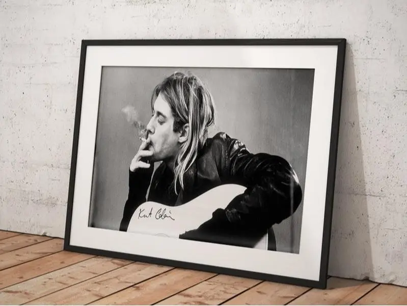 Kurt Cobain Guitar Poster  Wall Decor, Print, Room Decor, Home Decor, Movie Poster