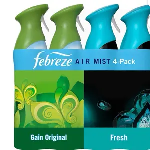 Febreze Air Mist Air Freshener Spray, Gain Original + Unstopables Fresh, 4ct., 32.4 oz.