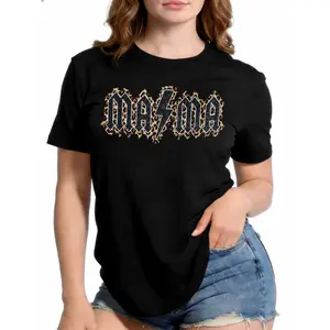 Fierce Leopard Print Mama Lightning Bolt Graphic T-Shirt - Edgy Streetwear Tee for Moms, Mother's Day, Birthday Gifts - Soft 100% Cotton TShirt, T Shirt, Everyday Wear for Her