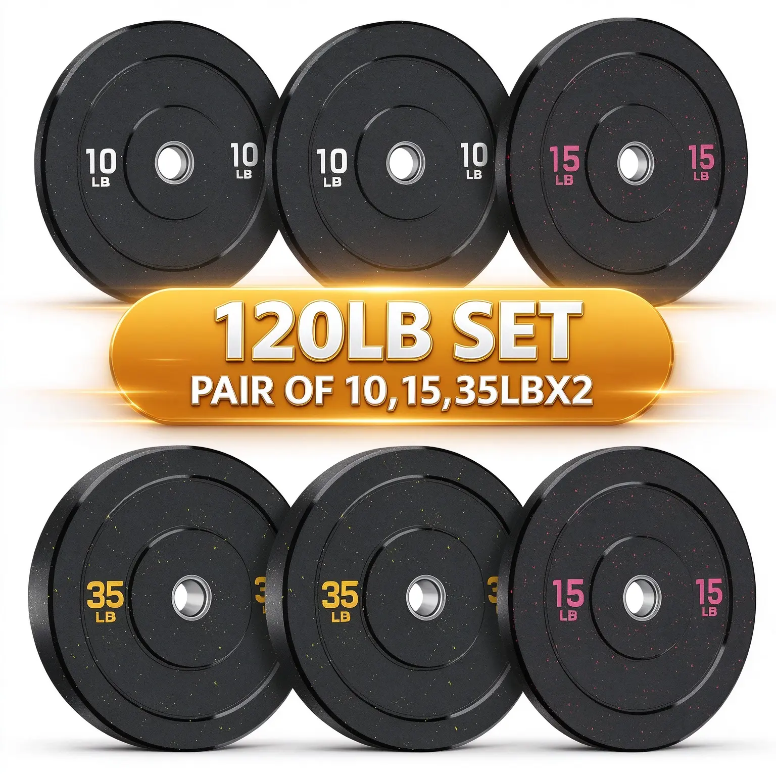 Crumb Bumper Plates | 2" Olympic Barbell Weight Plates with Steel Insert