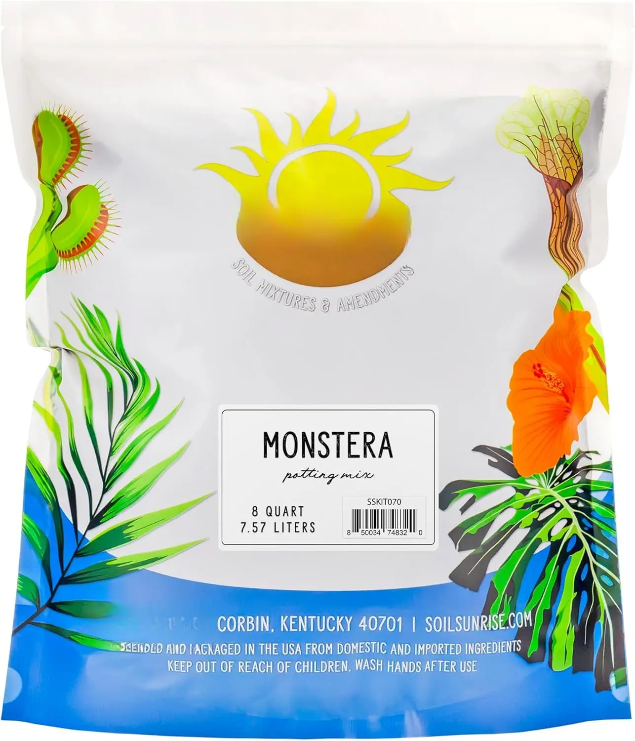 Monstera Houseplant Potting  Mix (8 Quarts), Custom Blend for Growing and Repotting