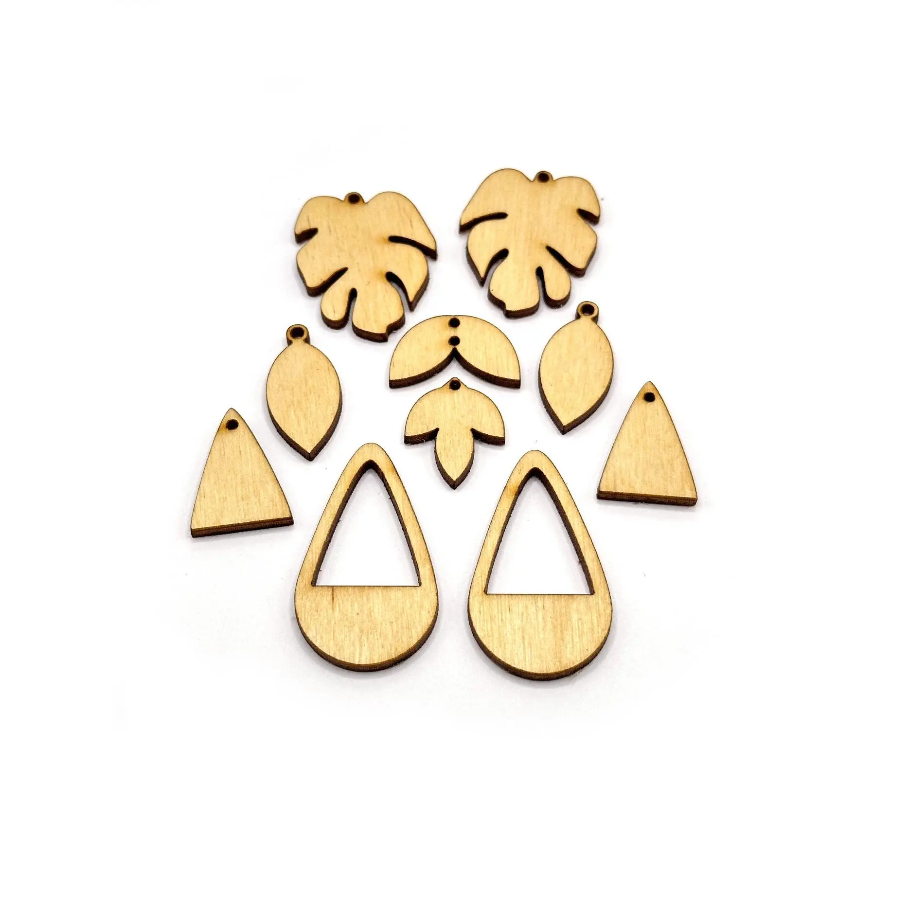 Leaf Blank Shapes, Jewelry Pop Outs (1 panel, 10pcs/ea)