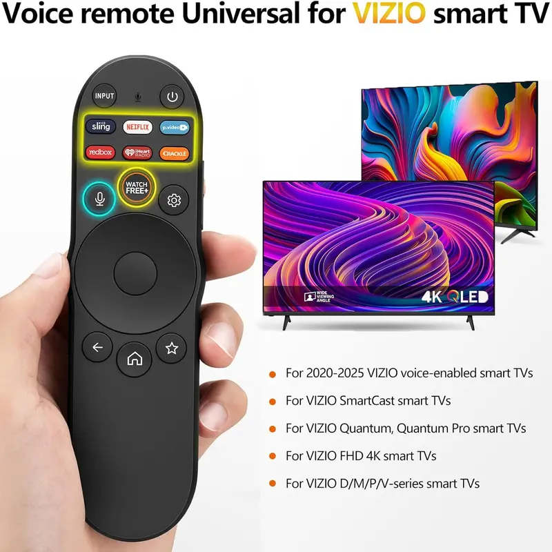 Voice Remote Control for Vizio-Smart-TV-Remote-Replacement XRT270 for Vizio FHD 4K Quantum D/P/M/V-Series Smart TV,infrared remote control XRT136 XRT140 Smart TV