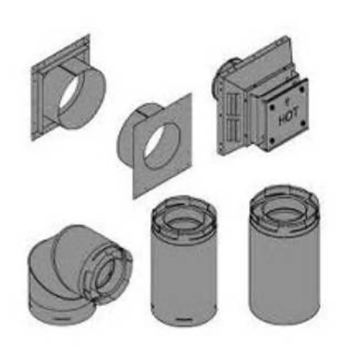 212 MAIN Empire DVVK4TP 8-11 in. DV Vent Kit with Top Vent Wall Firestop, Size Range Compatible with SD46DVA09, SD46DVA08A, SD46DVAHC, SD46DVAE90, SDDVAWT, Fireplace Ventilation Solution, Fireplace Vent