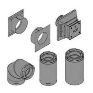 212 MAIN Empire DVVK4TP 8-11 in. DV Vent Kit with Top Vent Wall Firestop, Size Range Compatible with SD46DVA09, SD46DVA08A, SD46DVAHC, SD46DVAE90, SDDVAWT, Fireplace Ventilation Solution, Fireplace Vent