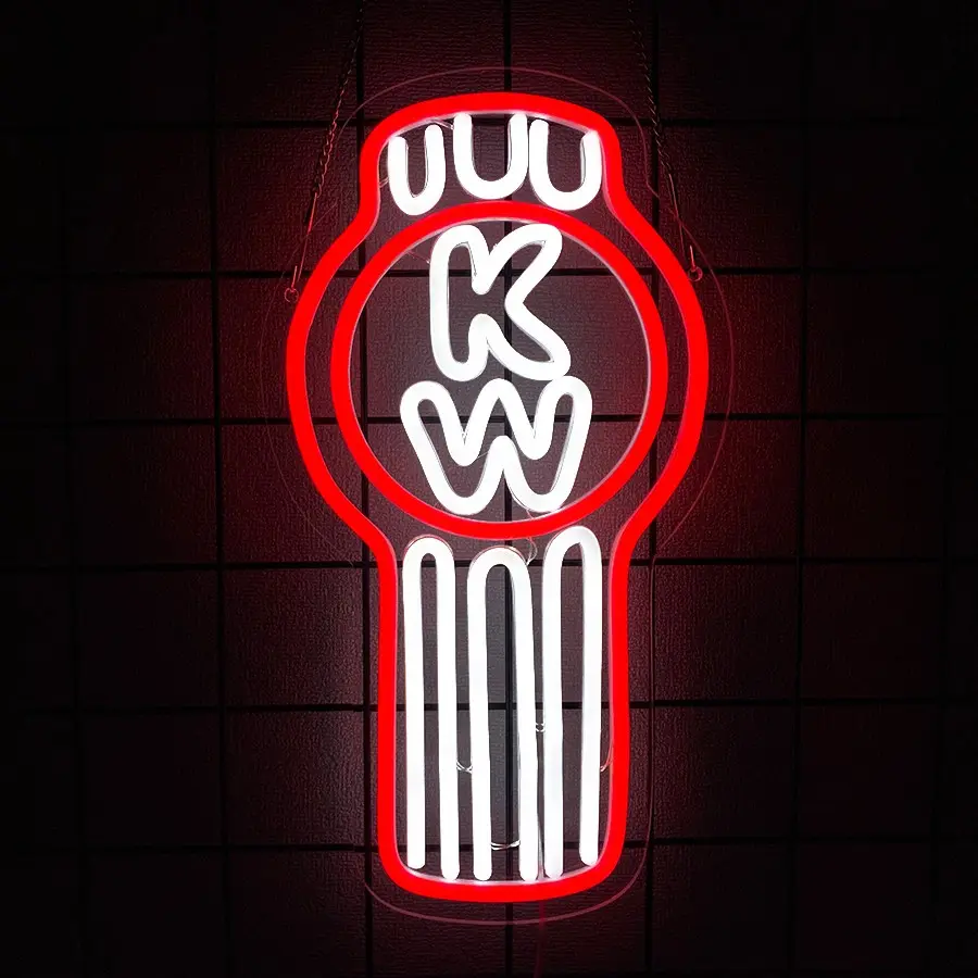 Light Up KW Letter Led Neon Sign,  Decorative Lighted Alphabet Number, USB Powered Letters Lights for Wedding, Birthday, Party, Christmas or Home Decor, Neon Lighting