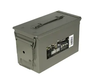 50 Caliber Metal Ammo Storage Box OD Green 12 in. x 6.125 in. x 7.25 in. with Durable Design for Organized Storage