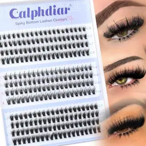 Spiky Bottom Lashes Individual Thick Volume Bottom Lash Clusters Manga Lower Eyelash Extensions 6-8MM Wispy Bottom Cluster Lashes 240pcs DIY Bottom Lash Extension at Home by calphdiar