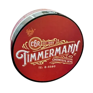 Timmermann Red Label 1869 Shaving Soap - Luxury Dense, Rich & Creamy Lather Wet Shave Puck Grooming and Skincare for Men. Tallow, Whey Proteins, Donkey Milk, Waterbuffalo Milk, Lanolin, Hops Extract, Shea Butter, Cocoa Butter, Kokum Butter Made in USA